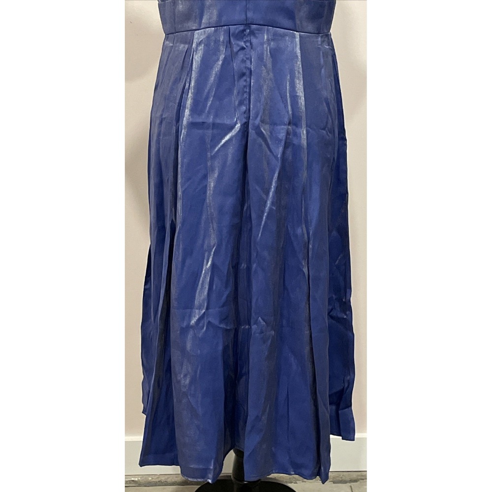NEW Vintage Inspired Cobalt Blue Short Sleeve Dress Size M Caroline Vazzana - Picture 12 of 16